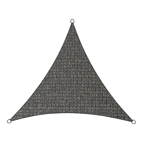 Livin'outdoor sonnensegel Iseo HDPE Dreieck 5m anthrazit