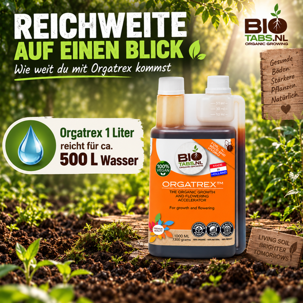BioTabs Orgatrex 1 Liter organischer Wachstums und Blütebeschleuniger für Pflanzen