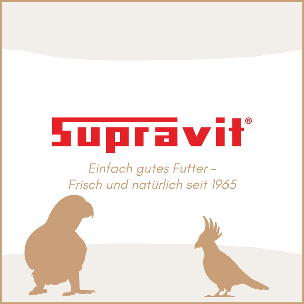 Supravit Logo mit Vogelsilhouetten