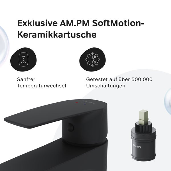 AM.PM SoftMotion Keramikkartusche für Armaturen mit sanfter Temperaturregelung und Langlebigkeit durch fünfhunderttausend Testzyklen.