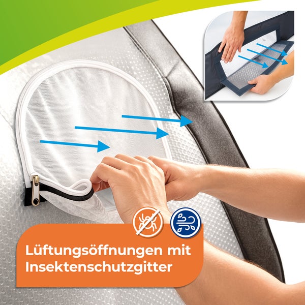 Belüftungsöffnungen mit Insektenschutzgitter