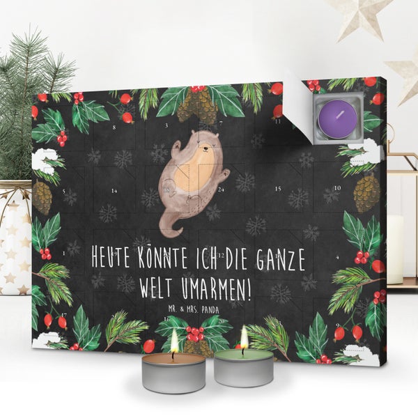 Mr. & Mrs. Panda Duftkerzen Adventskalender Otter Umarmen - Schwarz