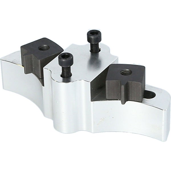 Werkstückanschlag aus Metall mit Schrauben