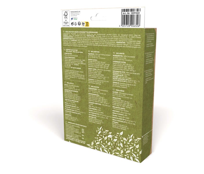 Romberg Kokos-Quelltabletten für Pflanzenanzucht – 100 Stück, Ø 36mm Anzucht-Substrat mit leichter Start-Düngung, Perfekt für Kräuter, Blumen & Gemüse