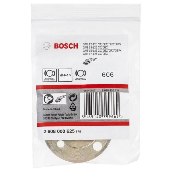Bosch Spannmutter für Winkelschleifer M 14 x 15 mm Feingewinde - 2608000625