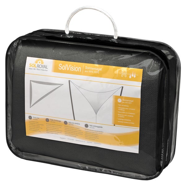 SolVision HS9 Sonnensegel 420x420x600cm dreieckig Anthrazit HDPE