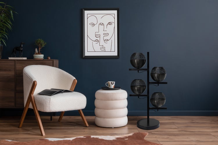 Designer Stehlampe in Schwarz, Wohnzimmer Lampe | Wohnzimmer Esszimmer Leuchte