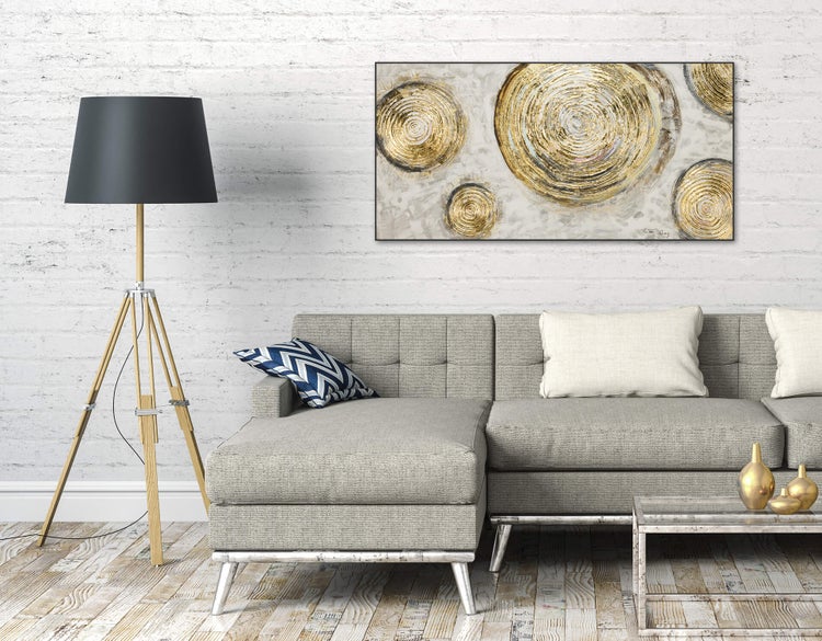 Handgemaltes Gemälde Acrylfarbe 120x60cm Braun