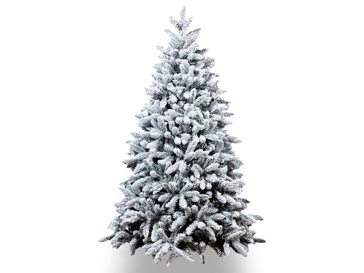 Geschmückter künstlicher weihnachtsbaum mit 109 Stk Kugeln POLAR WHITE 180 cm mit Metallständer