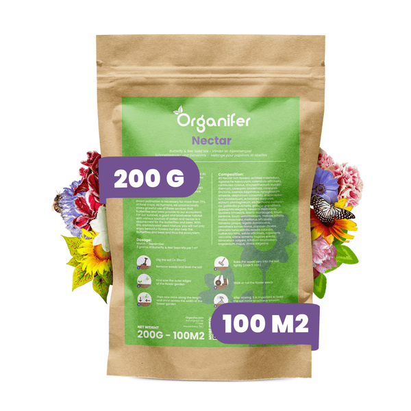 Organifer Nectar Schmetterlings- und Bienenmischung Saatgut 200 Gramm für 100 Quadratmeter