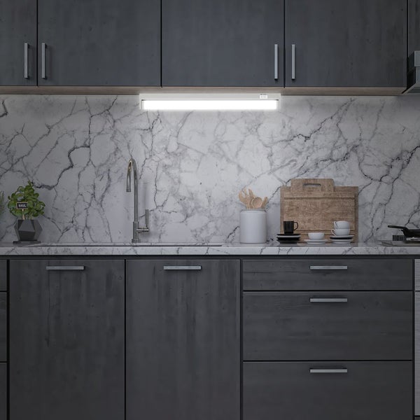 LED Unterbaulampe Küchenlampe 54,5cm CCT schwenkbar 6,5W silber Briloner