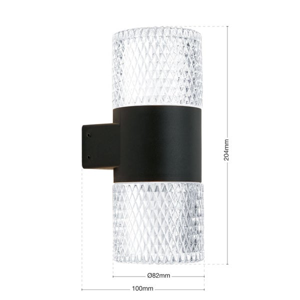 LED Außen Wandleuchte Antrex Up Down IP65 Anthrazit