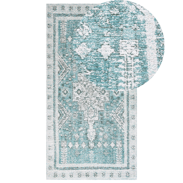 Teppich FULLA Mintgrün 80 x 150 cm Baumwolle