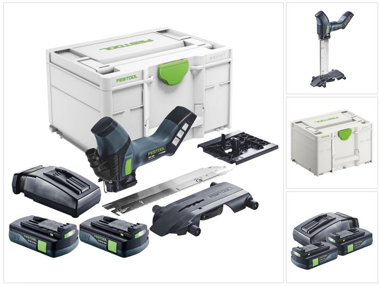 Festool ISC 240 EB-Basic Akku Dämmstoffsäge 18 V 240 mm + 2x Akku 3,0 Ah + Ladegerät + Systainer