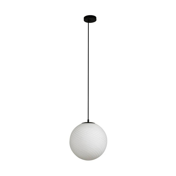 Lucande Pendelleuchte Kestralia (Modern) in Weiß aus Glas (1 flammig, E27) - Hängelampe Esstischlampe Hängeleuchte Wohnzimmerleuchte