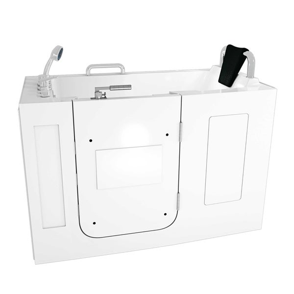 Begehbare Badewanne mit Tür, Armatur und Kopfstütze