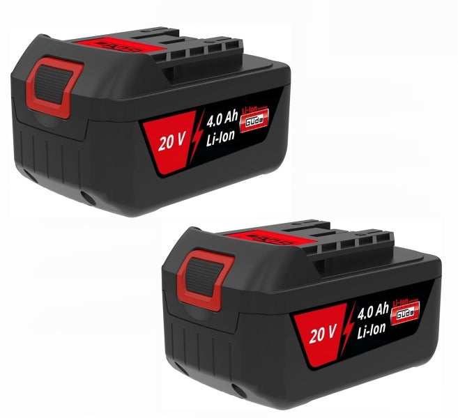 Zwei Güde Akkus 20 Volt 4.0 Ampere-Stunden Lithium-Ionen.