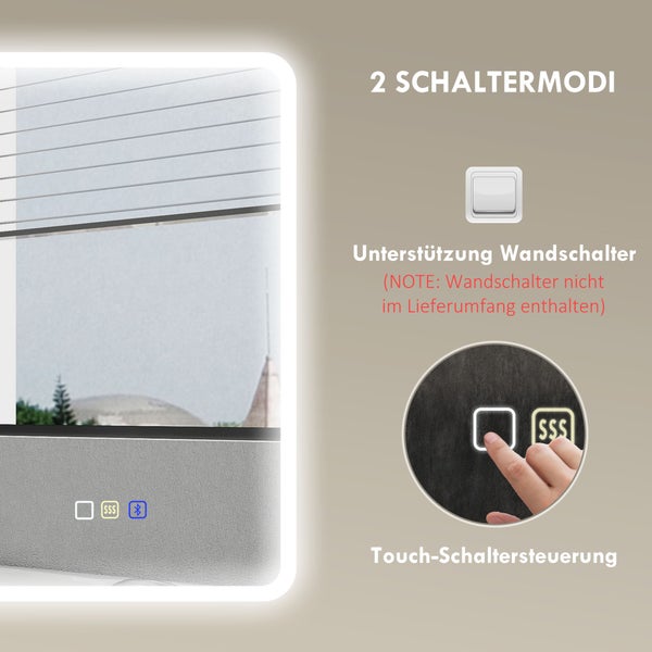 Zwei Schaltermodi mit Wand- und Touchschaltersteuerung