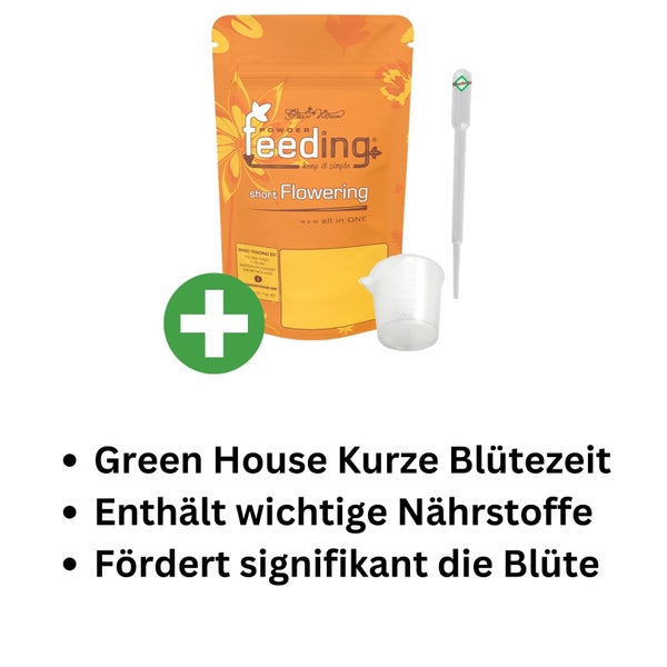 Green House Feeding Short Flowering Dünger 500 g – Für schnellblühende Pflanzen, All-In-One