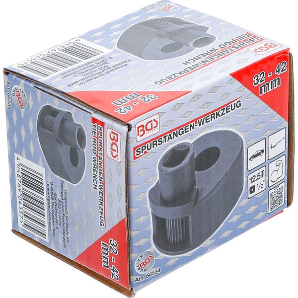 Verpackung eines Spurstangenwerkzeugs mit der Größenangabe 32 bis 42 Millimeter