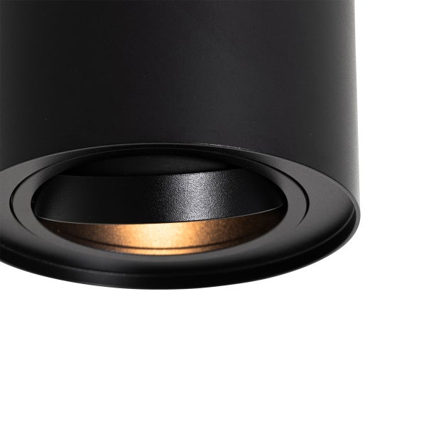 Schwarze Deckenleuchte für den Innenbereich