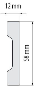 1 Stück / 2 Meter Sockelleisten Fußleisten Bodenleiste - weiß - hartes Material - Dekor - Wand - Boden - Decke (DP2)