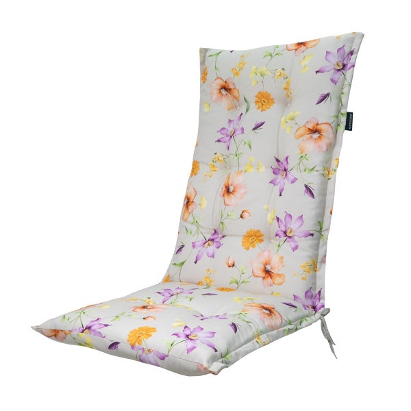 Hochlehnerauflage Florina lila - Ca. 123x50 cm - 4er-Set