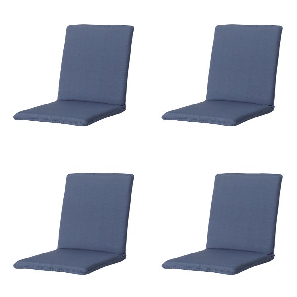Stuhlauflage Stapelstuhl Panama Saphirblau - Ca. 97x49 cm - 4er-Set