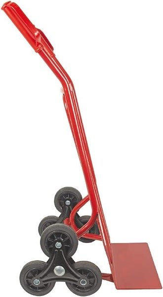Sackkarre Trestles S01HS Stahl | Treppensteiger mit Sternrädern & 250 kg Tragkraft | Rot | Profi-Transportkarre Made in EU