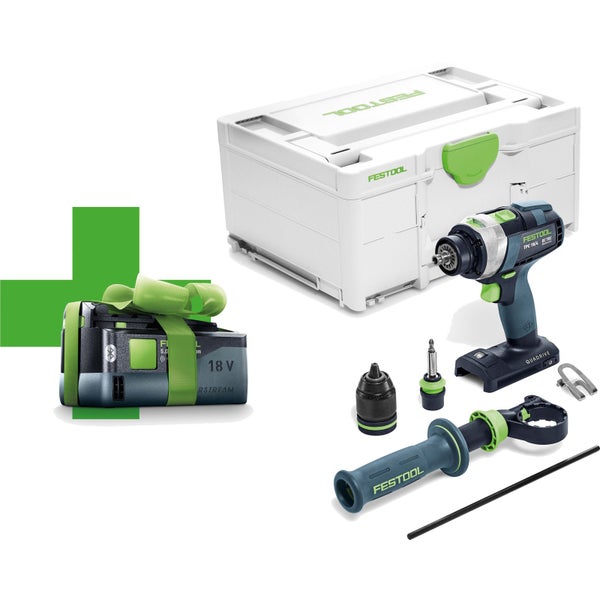 Festool Akku-Schlagbohrschrauber QUADRIVE TPC 18/4 I-Basic-5,0 / 1x 5,0 Ah Akku im Systainer - 577053