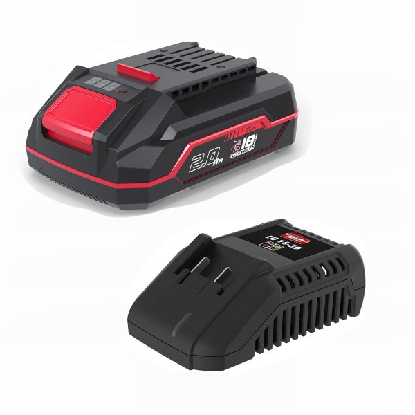 Güde Starter-Kit mit 18 Volt 2,0 Amperestunden Lithium-Ionen-Akku und Akku-Ladegerät LG 18-30