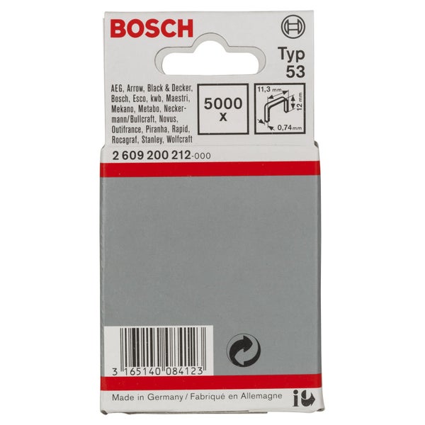 Bosch Typ 53 Klammern, 5000 Stück Packung