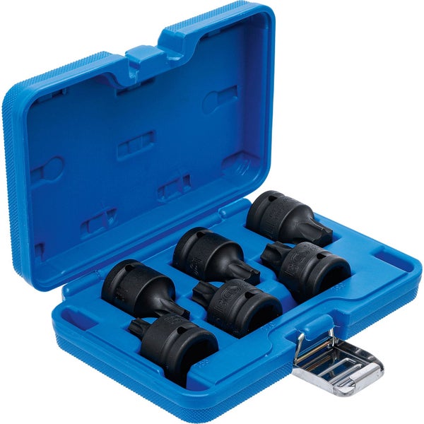 Steckschlüsselsatz mit Torx Profil in blauem Koffer