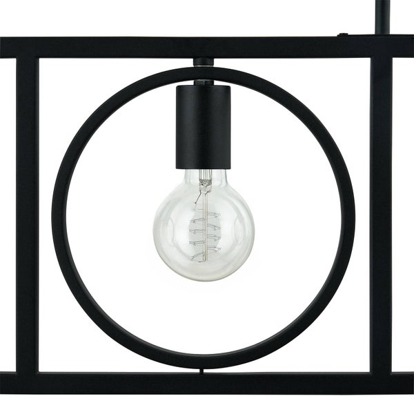 Lindby Pendelleuchte Mateja (Modern) in Schwarz aus Textil (4 flammig, E27) - Deckenlampe Esstischlampe Hängelampe Hängeleuchte Wohnzimmerleuchte