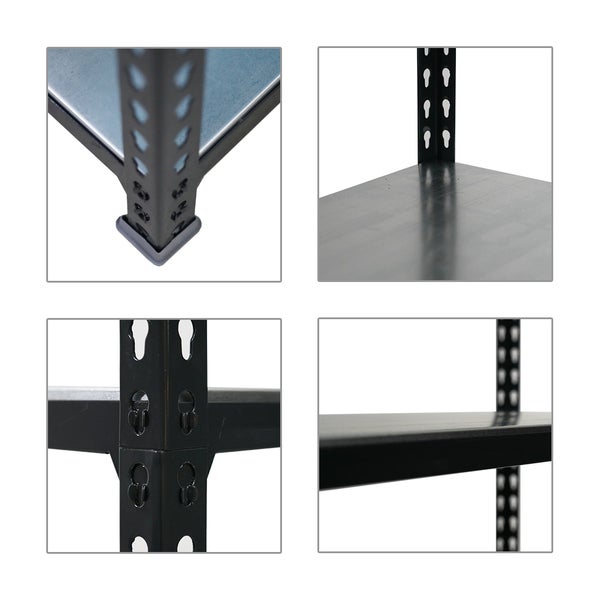 PROREGAL Schwerlastregal Metal Shark HxBxT 180 x 90 x 40 cm Fachlast 180 kg Anthrazit-Verzinkt