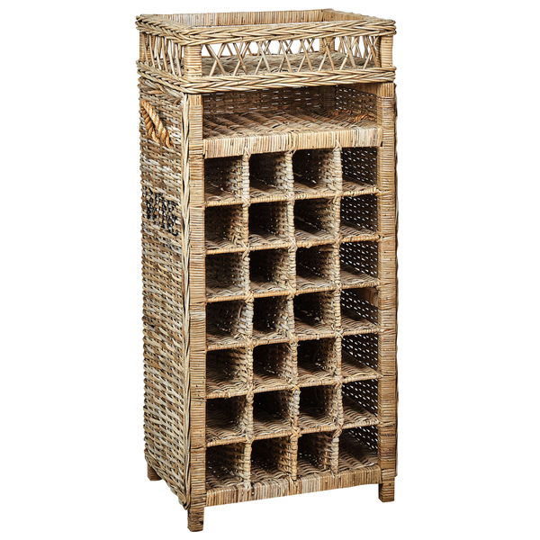Weinregal BASIRA Rattan Naturfarben