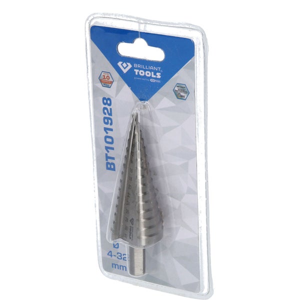 Brilliant Tools Stufenbohrer, 4 bis 32 Millimeter, verpackt