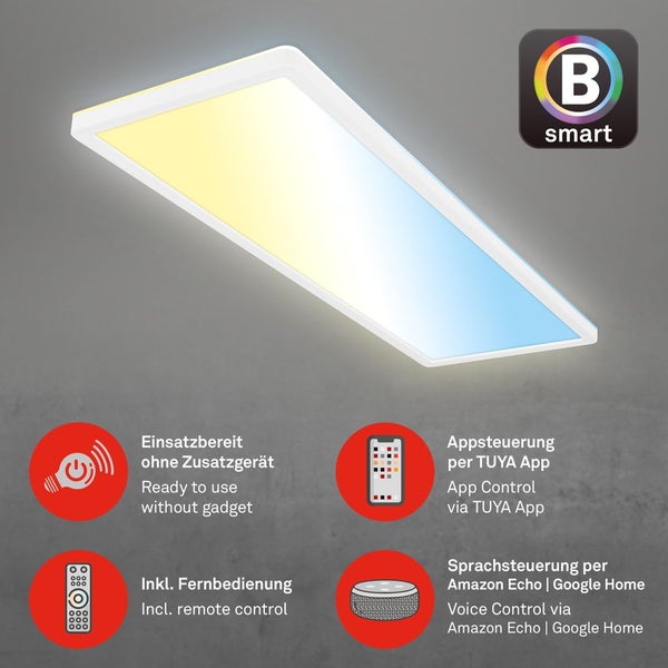 LED Deckenlampe Deckenleuchte Smart LED Panel Flach Dimmbar Fernbedienung