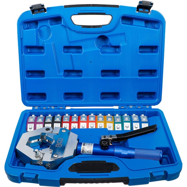 Rohrpresszange Set im blauen Koffer