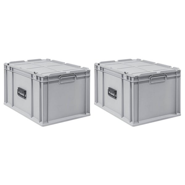 PROREGAL SuperSparSet 2 x Eurobox NextGen Portable HxBxT 33,5 x 40 x 60 cm 65 Liter Eurobehälter Transportbox Transportbehälter Stapelbehälter