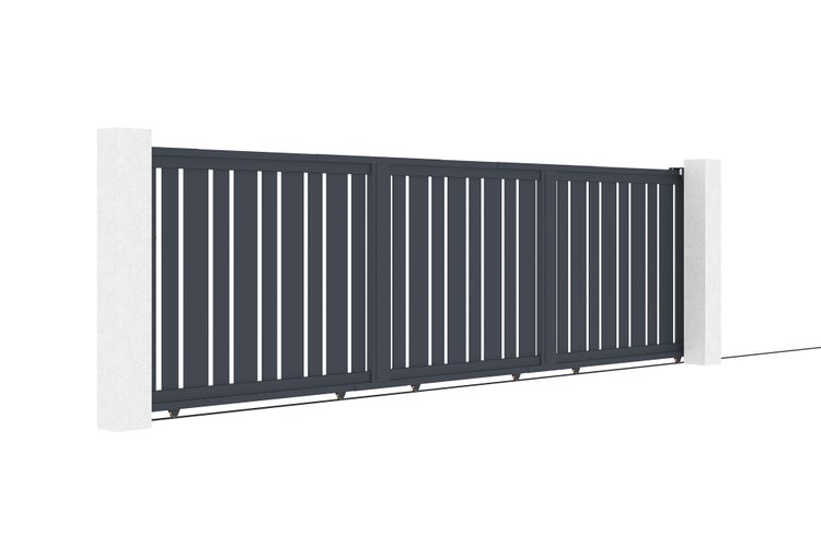 Schiebetor 5m VEYMONT H.140cm Aluminium + TANKER C600 Motorisierung