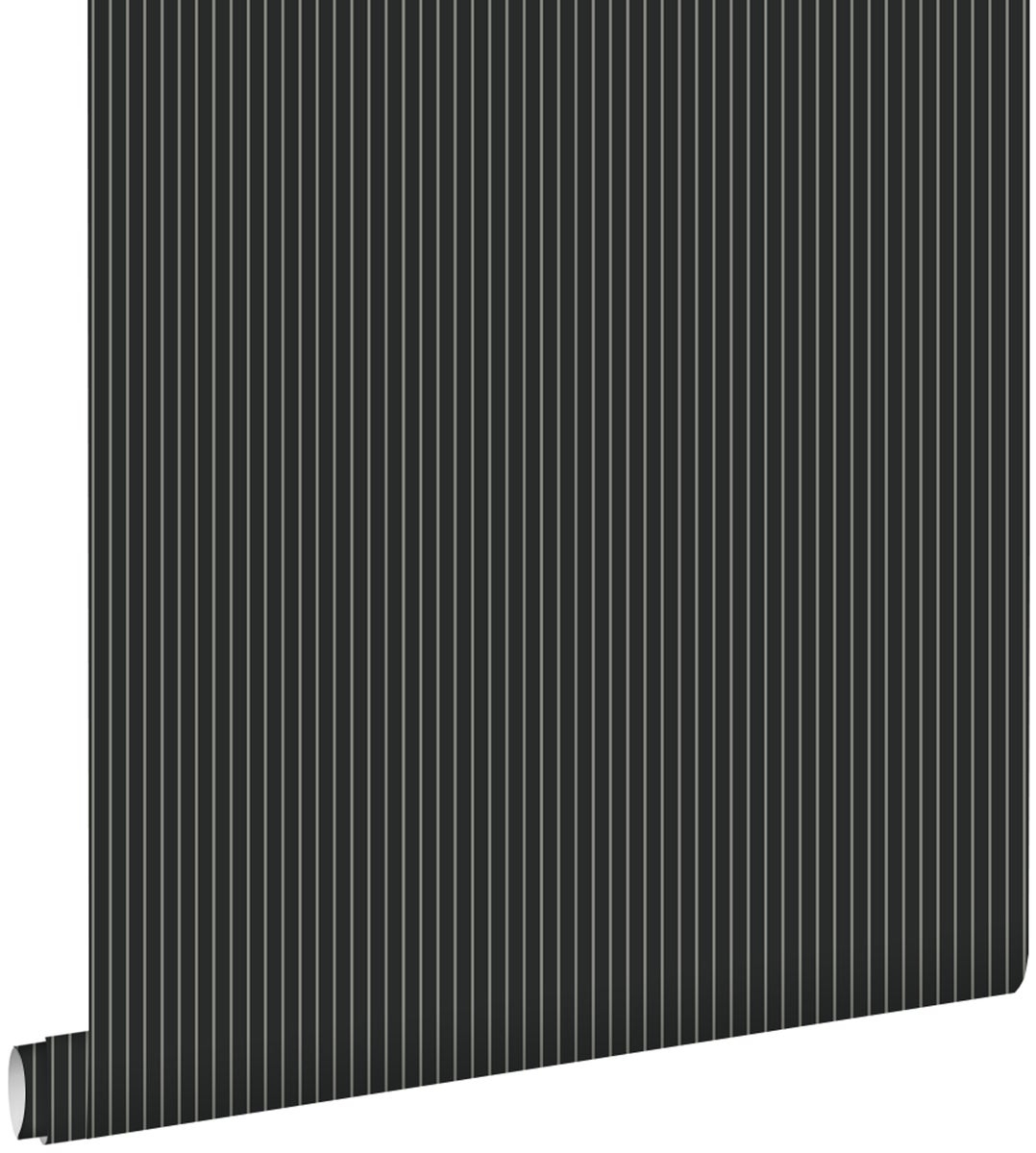 ESTAhome Tapete Streifen Schwarz und Weiß - 53 cm x 10,05 m - 136446