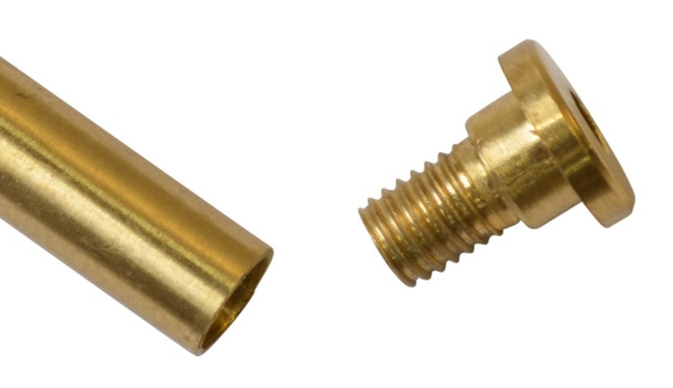 Ersatzteile Teakmöbel Ersatzschraube Messing Hülsenschraube 71-mm 3-teilig