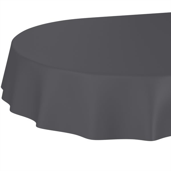 Tischdecke, unifarben, dunkelgrau, für runde Tische.