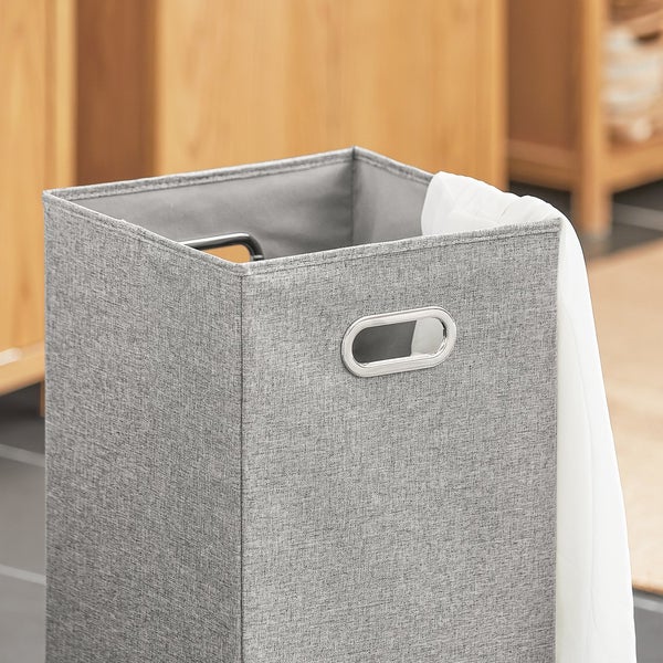 Wäschekorb aus Stoff mit Tragegriffen