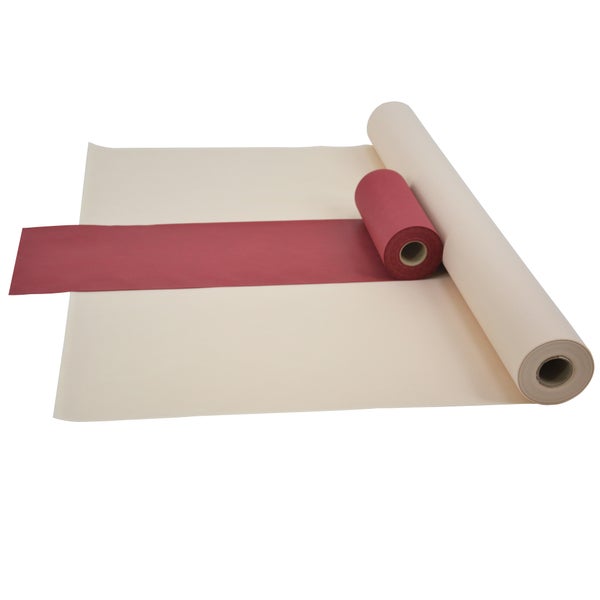 Sensalux Kombi-Set 1 Tischdeckenrolle 1m x 25m creme + Tischläufer 30cm bordeaux