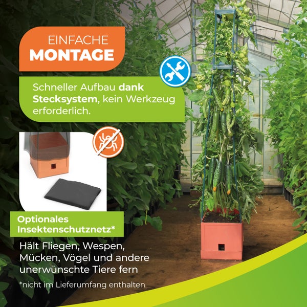 Aluminium-Transportwagen auf Rollen mit klappbarem Deckel und herabklappbarer Vorderwand.