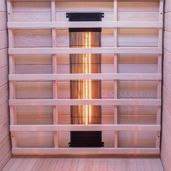 Dewello® Infrarotkabine Infrarotsauna HAMLIN 90cm x 90cm inkl. 4 Vollspektrumstrahler, Karbonstrahler, 1 Person, LED