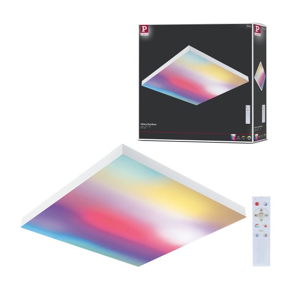 Quadratische LED Deckenleuchte mit Fernbedienung, 24 Watt, RGB und Tunable White Funktion, Paulmann Logo