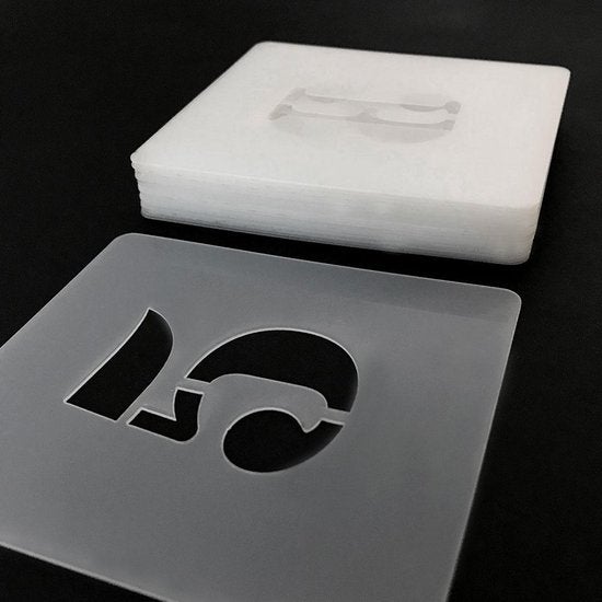 QBIX Zahlenschablonen Set - 10 x 8,5 cm - Zahlen & Symbole - Zahlen sind 5 cm hoch